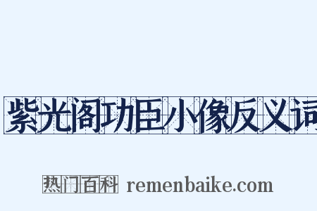 紫光阁功臣小像反义词是什么意思的图片